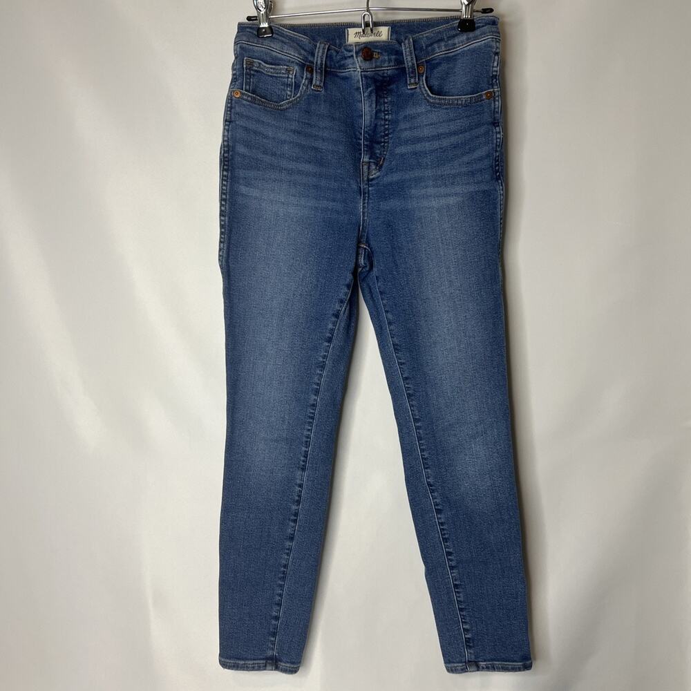 Madewell 10" High Rise Skinny Crop Jeans Womens 26 Button-Fly Medium Blue Denim